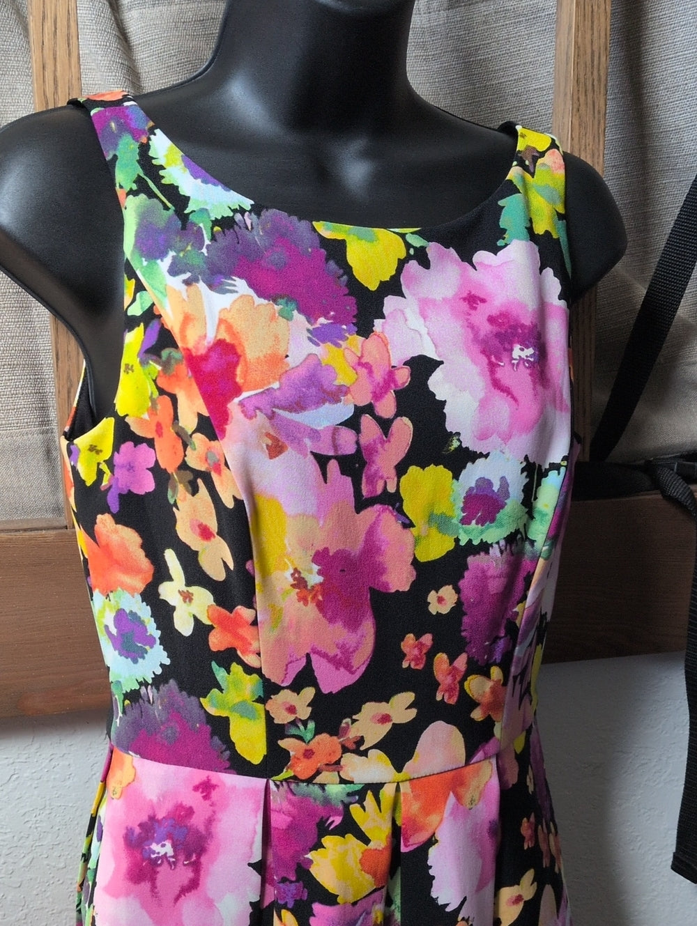 The Limited Bright Floral Skater V Neck Dress - 2