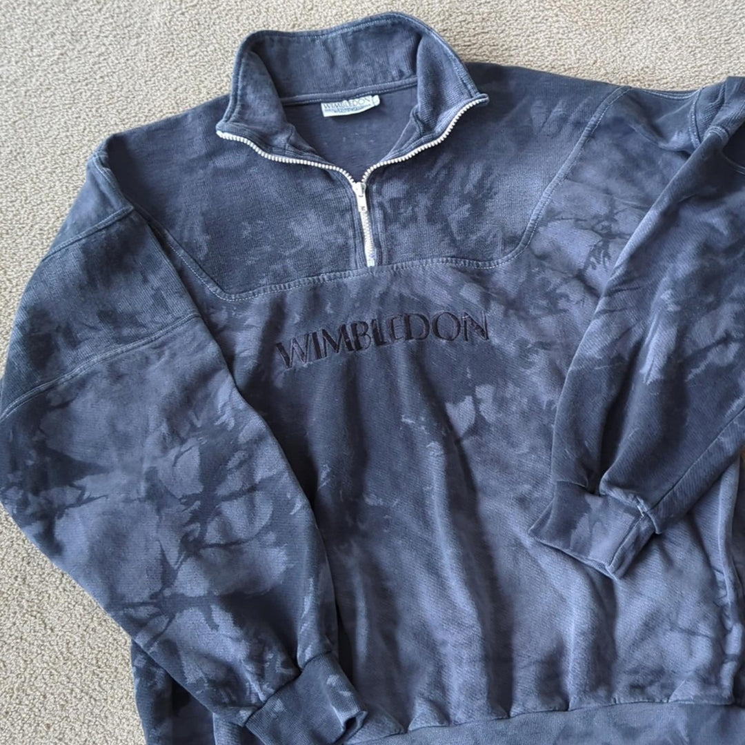 VINTAGE Wimbledon Tennis Quarter Zip Sweater
