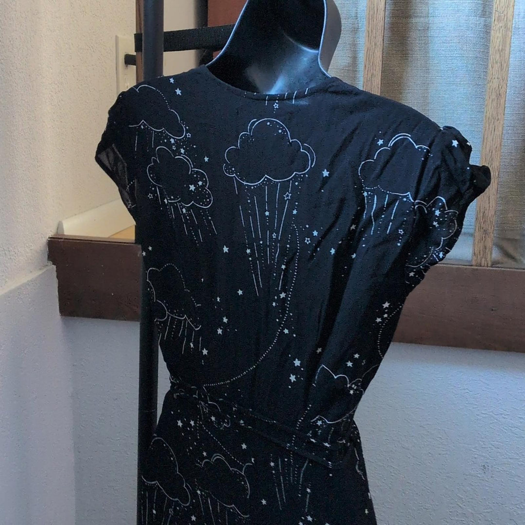 Rare Reformation Carina Dreamscape Rain Cloud Wrap Dress - XS