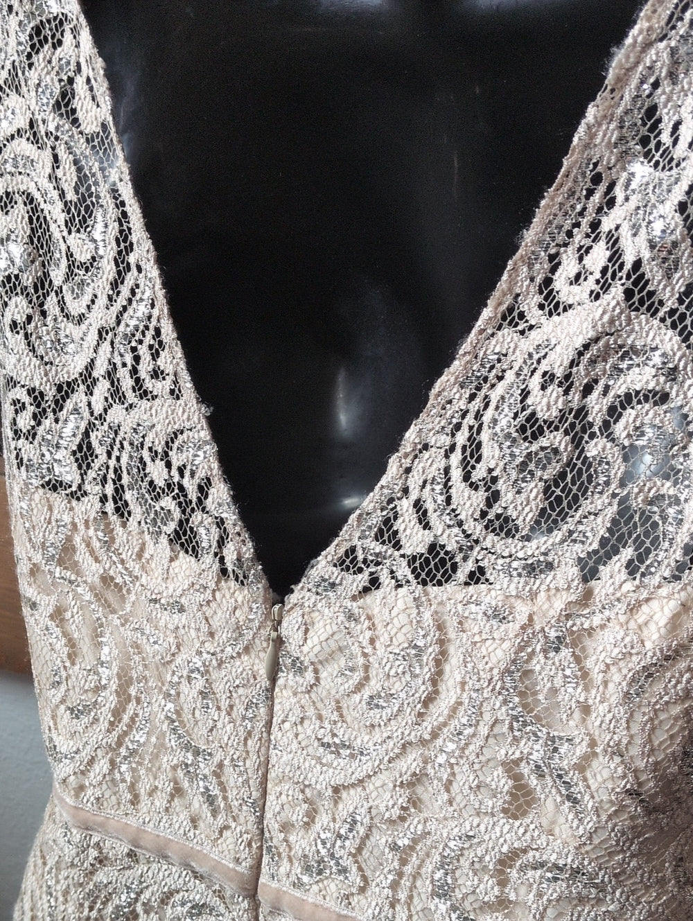 Jenny Yoo BHLDN Harlow metallic lace dress Size 2