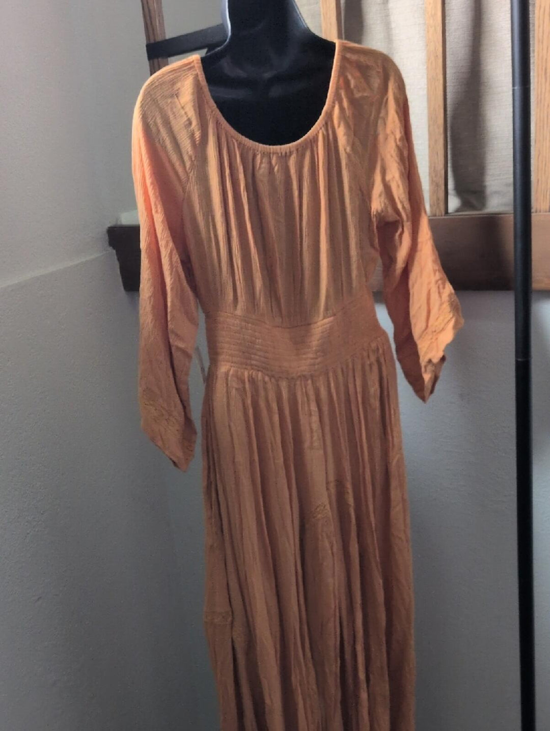 Free People Free Est Maxi Dress In Golden Earth Orange - Medium