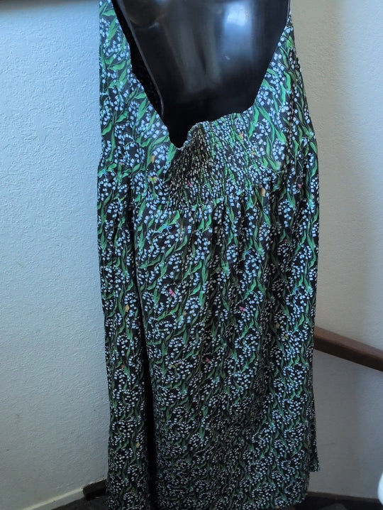 Hill House Home Fleur Midi Dress in lily of the Valley Black - XXL