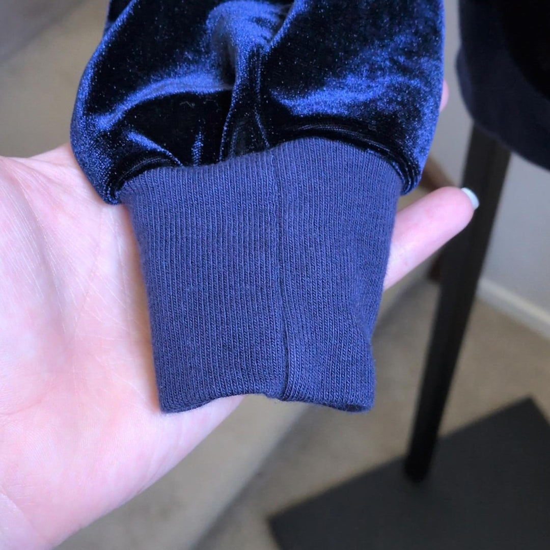Aviator Nation Blue Velvet Five Stripe Crew Neck Sweater