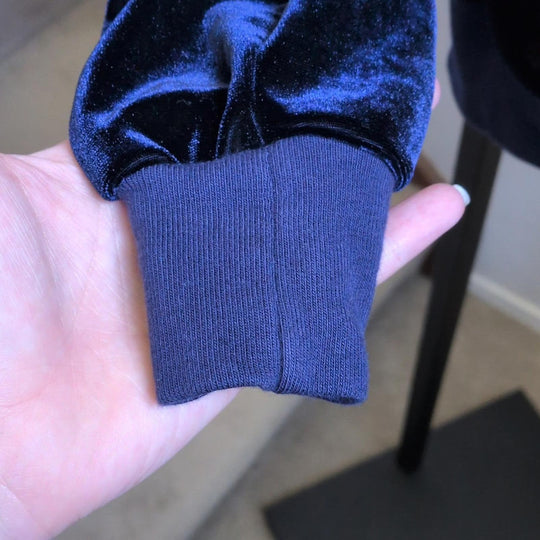 Aviator Nation Blue Velvet Five Stripe Crew Neck Sweater