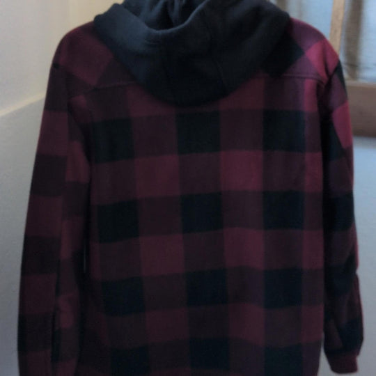 Mens Matix Plaid Sherpa Lined Shirt Jacket