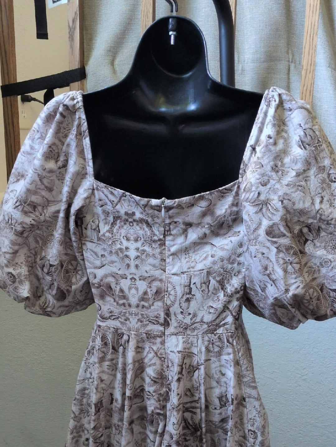 Selkie The Day Dress in the Milkmaid Brown Toile Cotton -XS