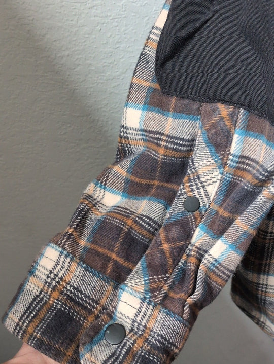 DICKIES Heavyweight Brawny Flannel Chocolate Brown Plaid - 2XL