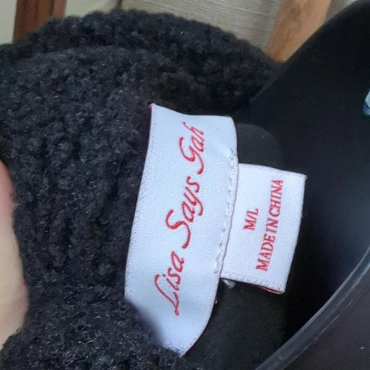 Lisa Says Gah Monique Houndstooth Sherpa Jacket