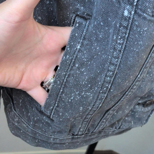 Levi's Light Acid Wash White Paint Splatter Jean Jacket - Small