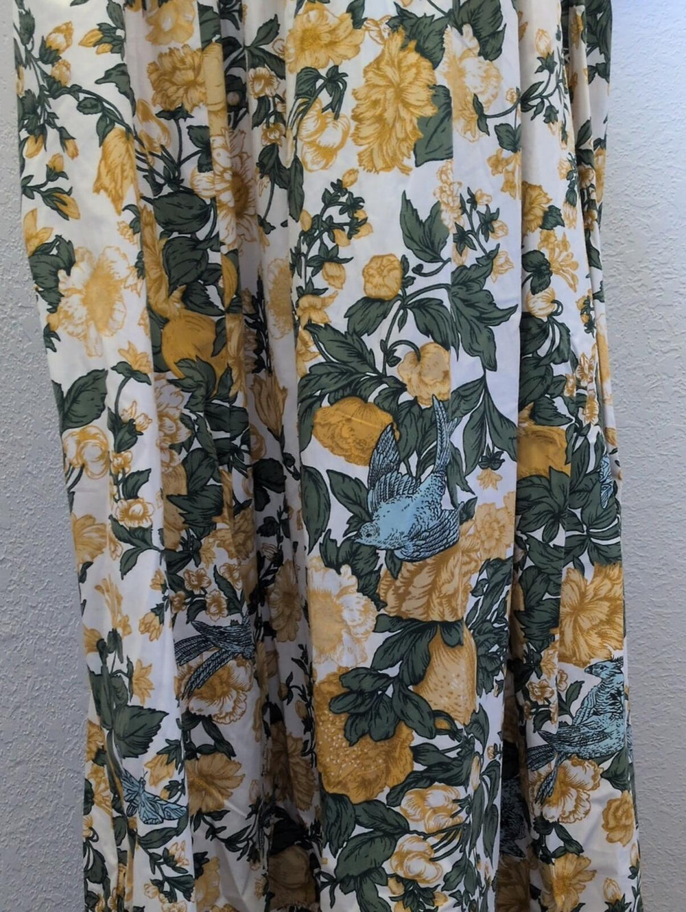 Abercrombie And Fitch Emerson Poplin Floral And Bird Pattern Dress - XXL