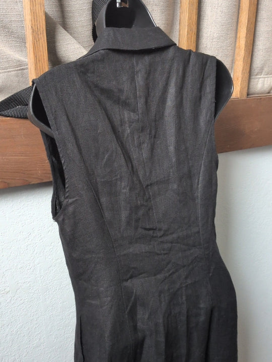Dissh Cora Black Linen Dress Size US 6