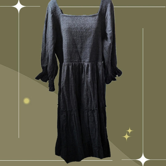 Jessakae Jacquard Long Sleeve Midi Dress - 1XL