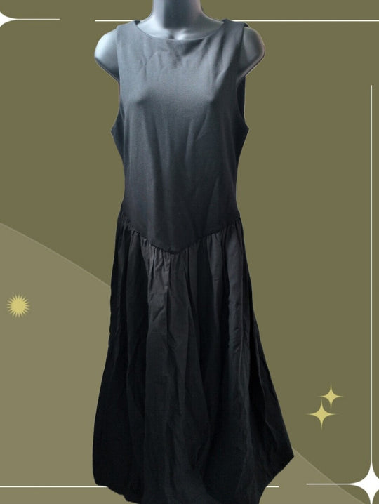 Dissh The James Black Bubble Midi Dress - US 6