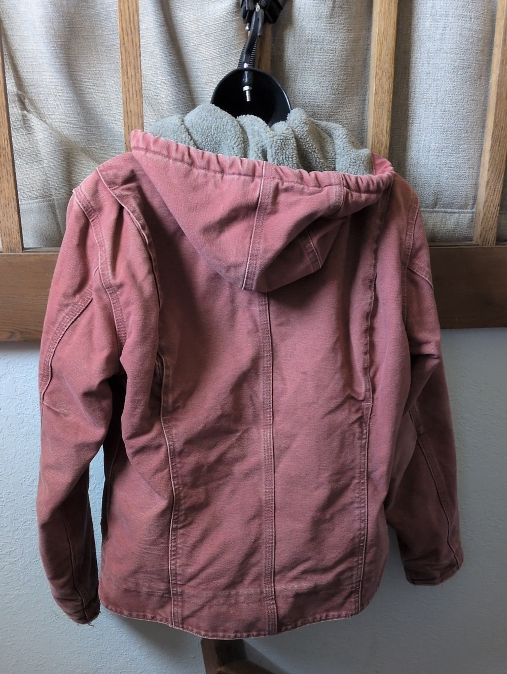 Vintage Carhartt Jacket Women's Medium Pink Rose WJ141 VRS Sherpa Lined  size s