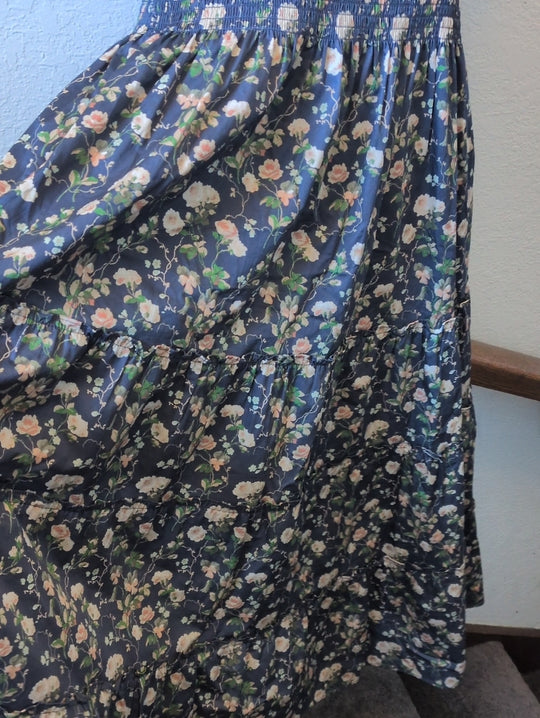 Hill House Ellie Navy Bluebonnet Floral Nap Dress - Large