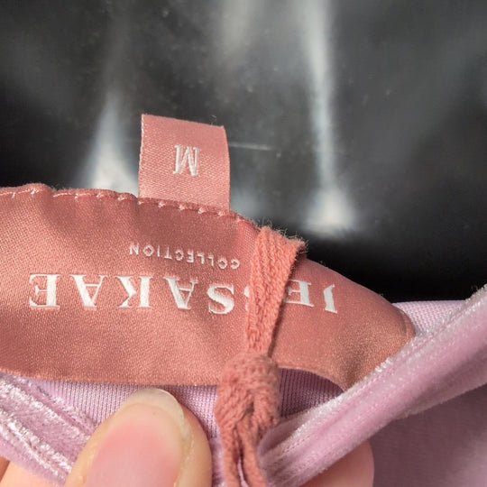 Jessakae Velvet Mauve Tulip Hem Midi Dress - Medium