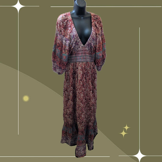 Free People Golden Hour Maxi Dress In Tea Combo - Medium
