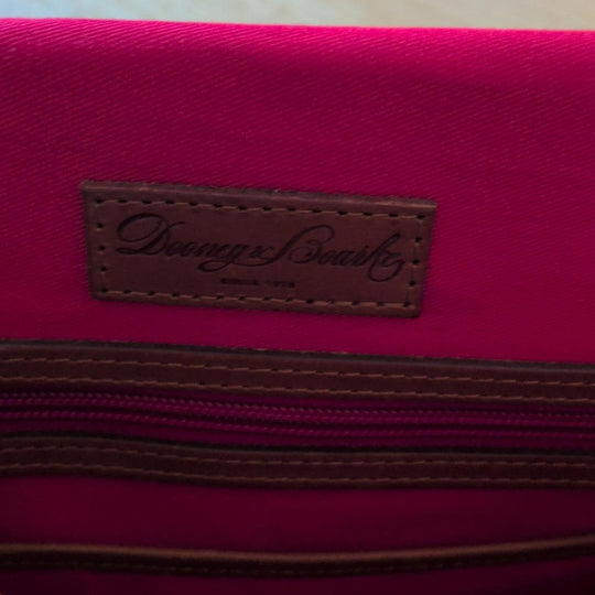 Vintage Dooney And Bourke All Weather Leather Western Leather Saddle Bag