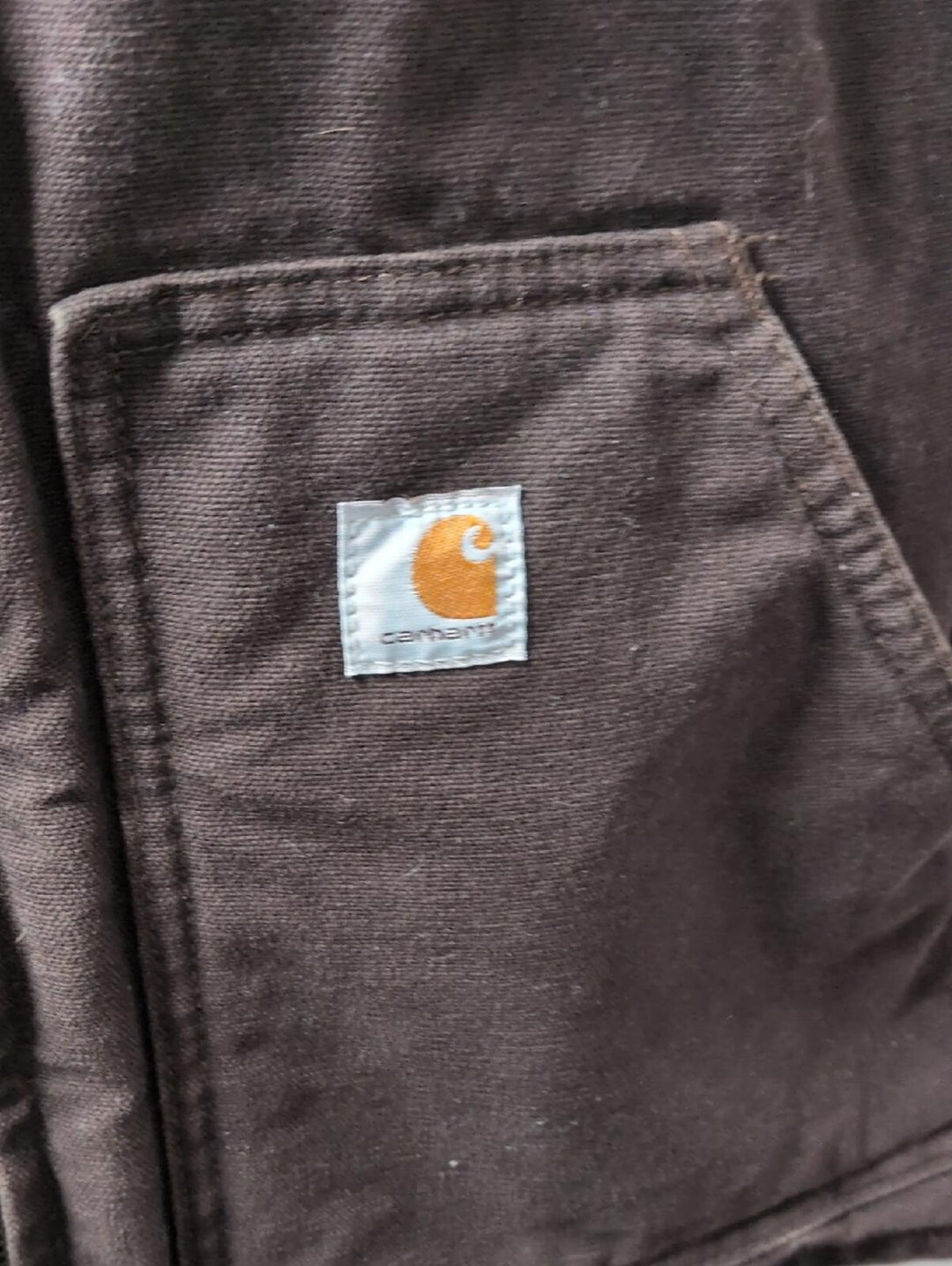 Carhartt Dark Brown Duck Canvas Vest - Medium