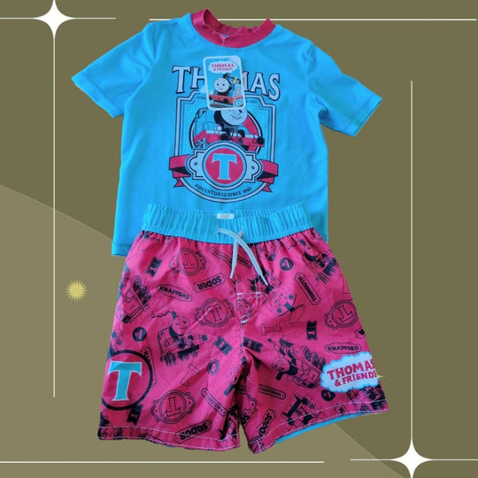 Thomas And Friends Swim Trunk Set. - 4T