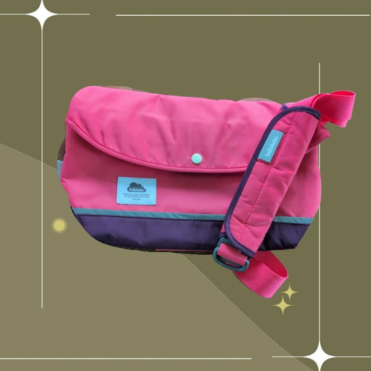 Hellolulu Nylon iPad All Day Messenger Bag In Pink / Purple