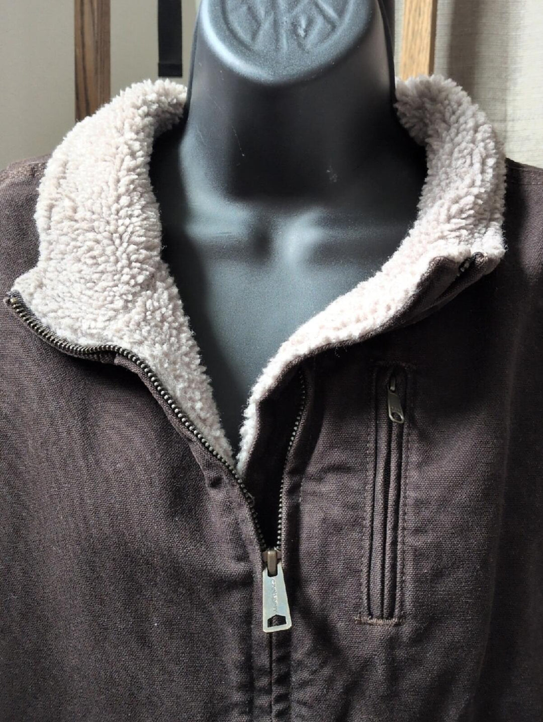 Carhartt Dark Brown Duck Canvas Vest - Medium
