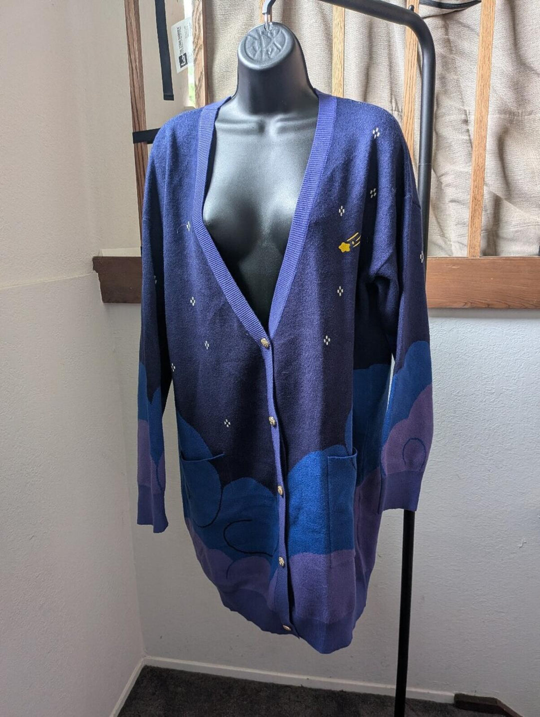 Seka By Sekiart Oversized Longline Star Cardigan - S
