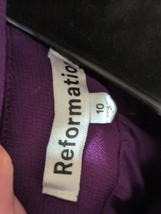 Reformation Andee Dress in "Raisin" deep purple size 10