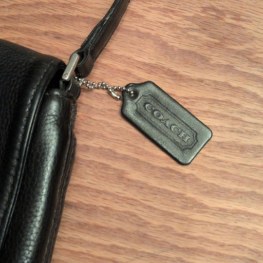 Vintage Coach Hudson Flap Pebble Leather Bag