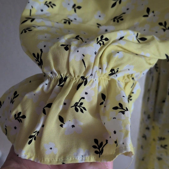 For Love and Lemons Chrysanthemum Midi Dress in Lemonade