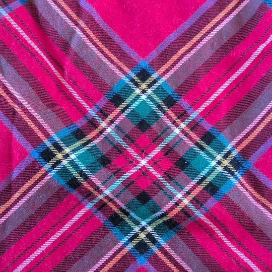 Hope And Henry Organic Cotton Cap Sleeve Tartan Plaid Holiday Dress -  Girls 8