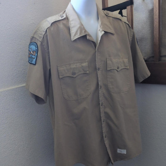 Vintage Volunteer Wildlife Refuge Button Down Shirt - Est Large