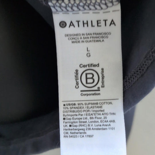 Blue Athleta V-neck Long Sleeve Shirt - L