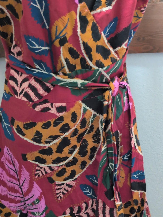 Farm Brazil Rare Banana Midi Wrap Dress - Large