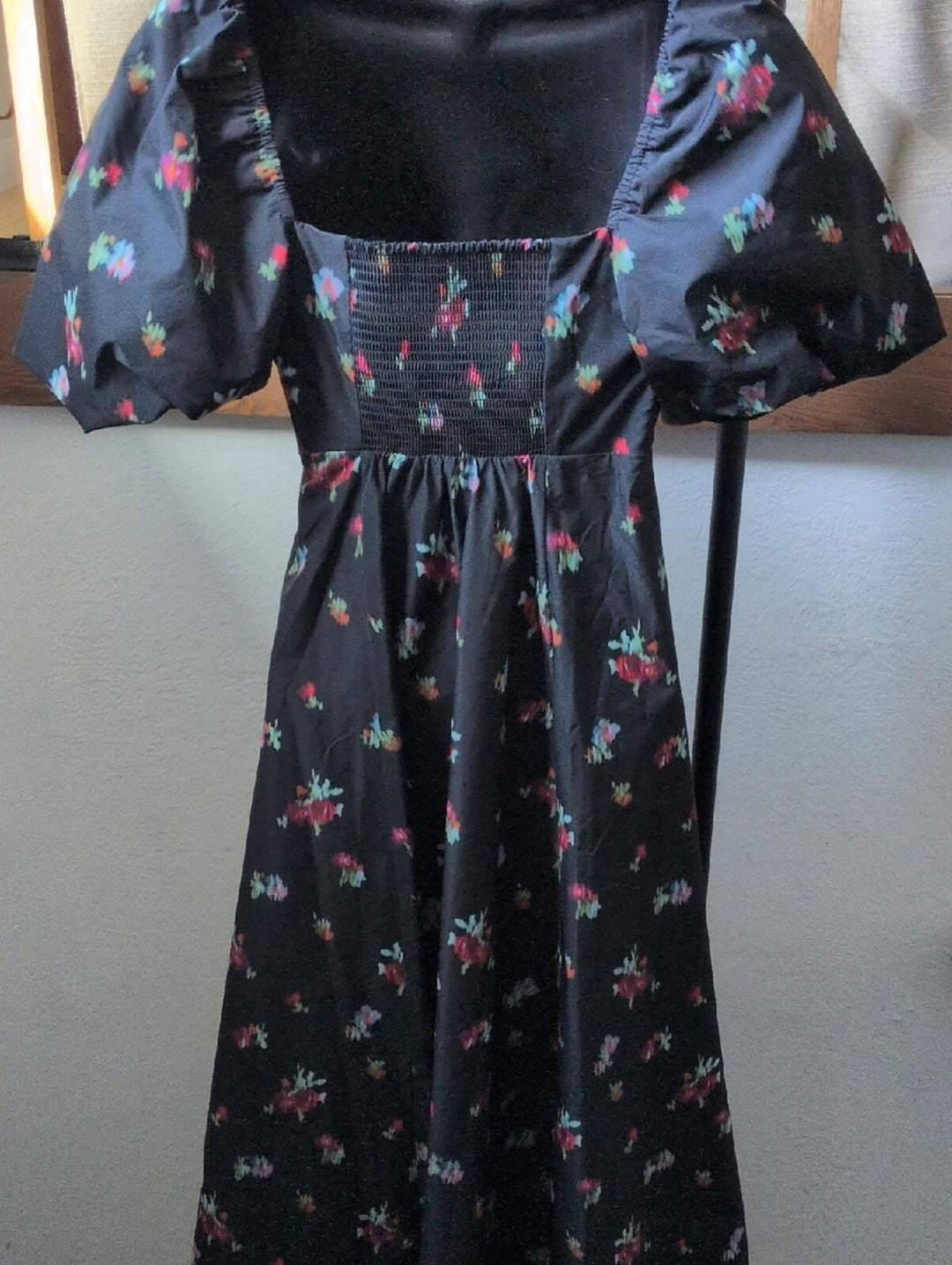 Hill House Matilda Dress Black Ikat Taffeta - XS