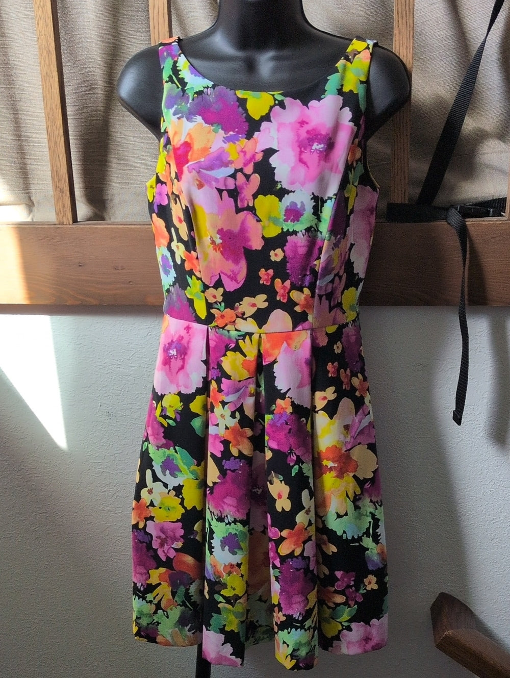 The Limited Bright Floral Skater V Neck Dress - 2