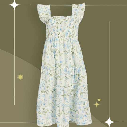 Hill House Ellie Nap Dress And Blue Green Peony Bouquet - XXL