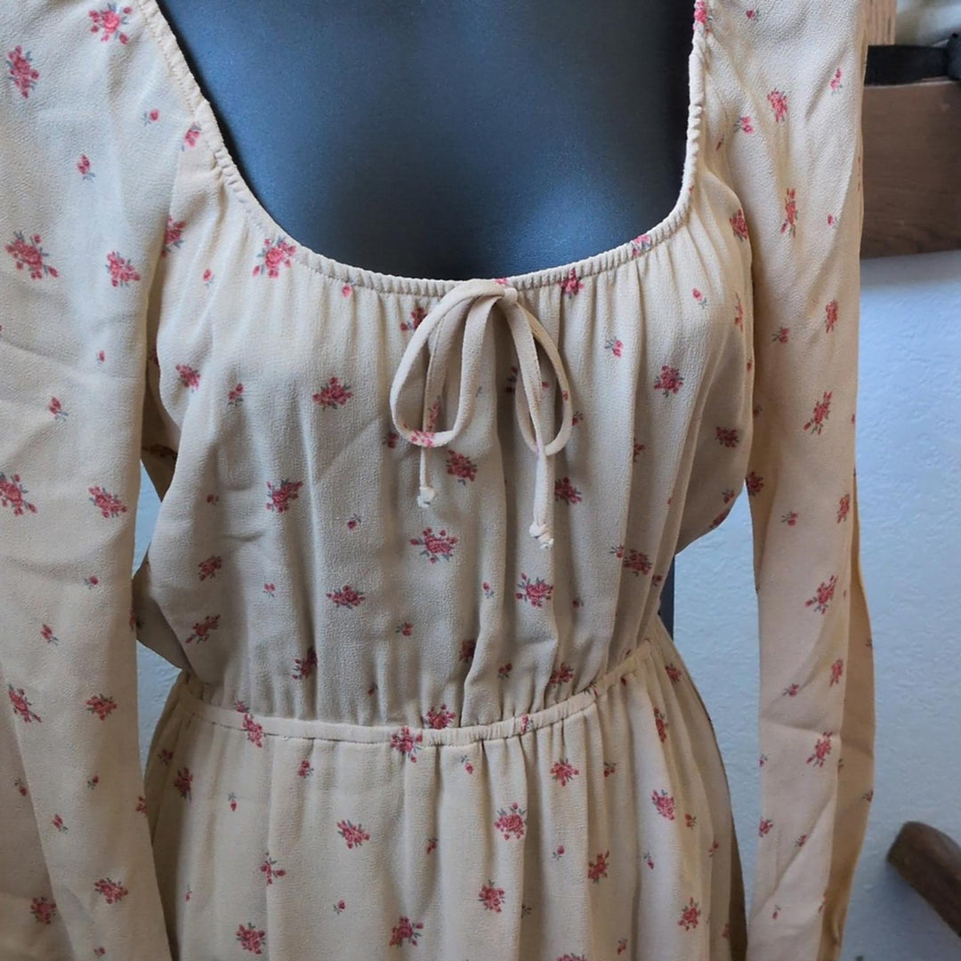 Reformation Augusta Gathered Floral Print Maxi Dress