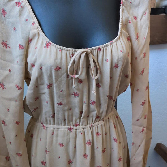Reformation Augusta Gathered Floral Print Maxi Dress