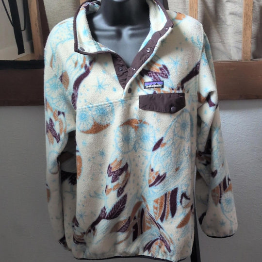 Patagonia Synchilla In Harvest Moon Owl Pattern - Large