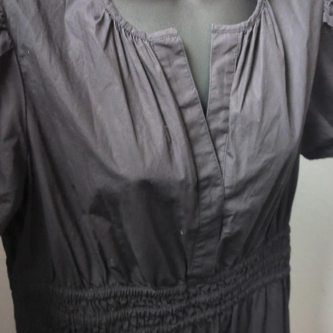 Quince Tiered Organic Cotton Maxi Dress In Black - Medium