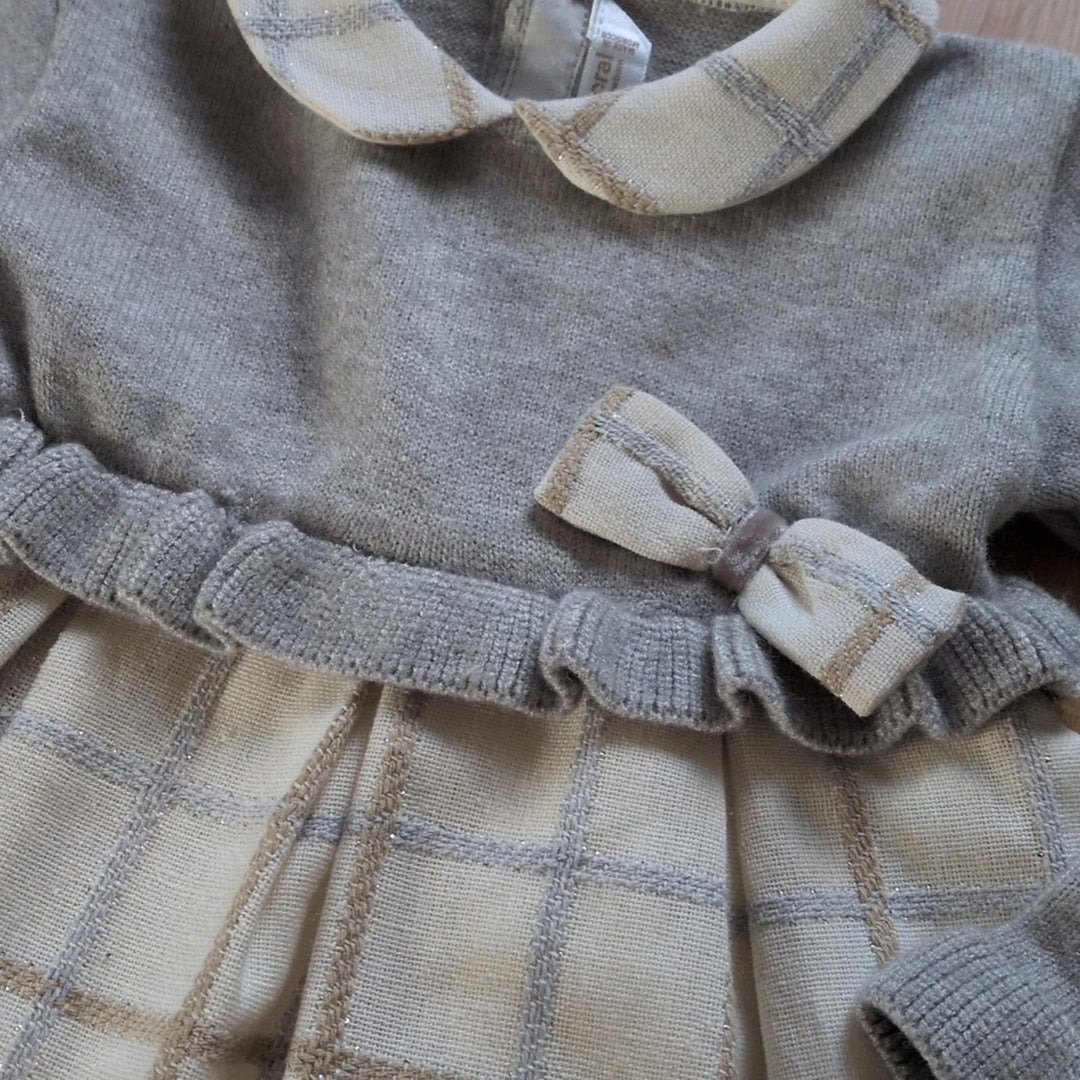 Mayoral Gray Check Sweater Dress - 12-18 mo