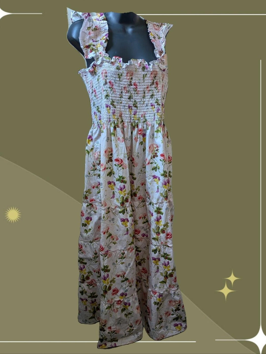 Hill House Home Ellie Nap Dress In Pink Blue bonnet Floral - XXXL