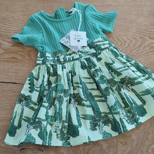 Kate Quinn Alice in wonderland Malachite cotton dress - 9 - 12 mo