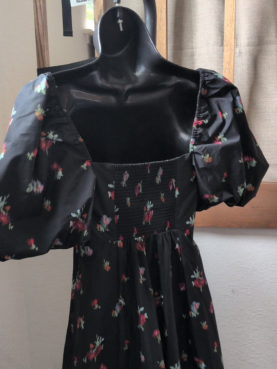 Hill House Matilda Ikat Floral Midi Dress - XS