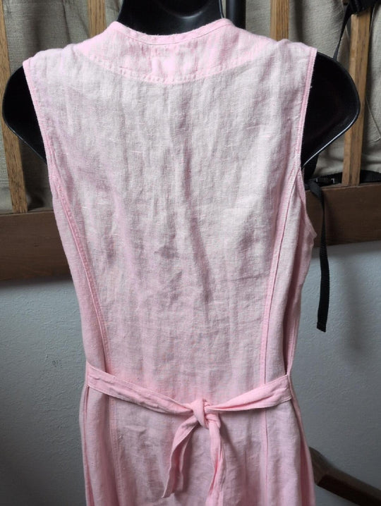 Polo Ralph Lauren Light Pink 100% Linen Midi Dress - US 4