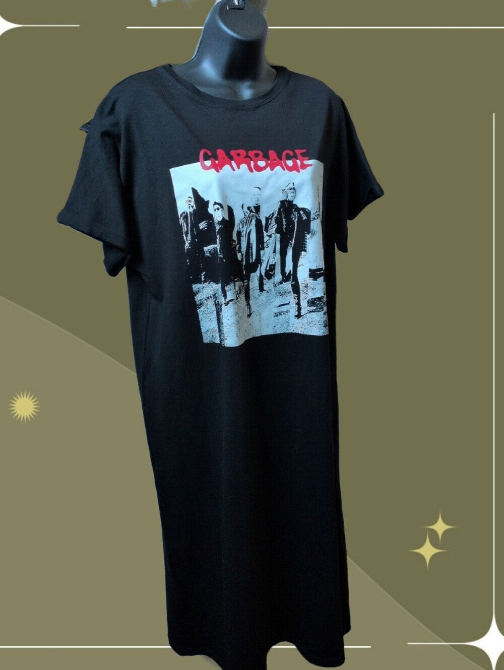 Blackmilk X Manhead Garbage Band Tee Dress Size M