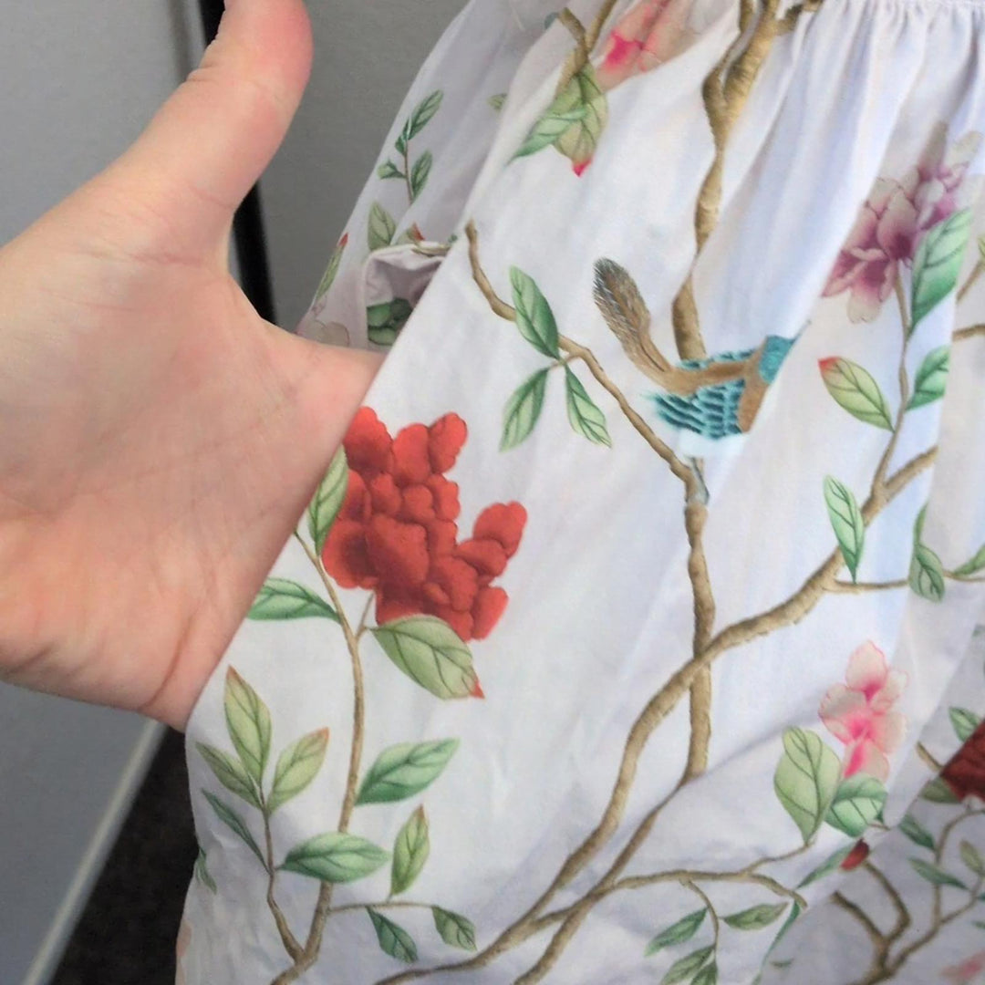 Hill House X Diane Hill Louisa Dress In Bird Floral -XXL