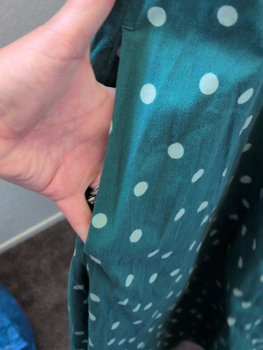 Abercrombie And Fitch Mila Dot Dress In Teal/ Green - XXL