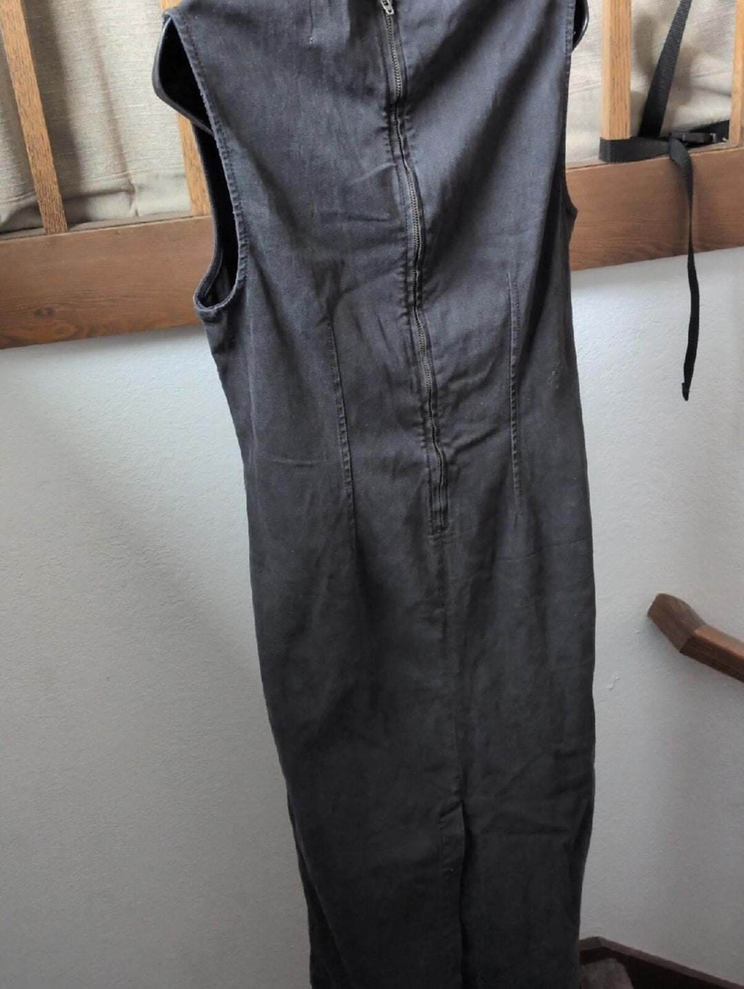 Reformation Kendi Denim Midi Dress In Washed Black Size 12